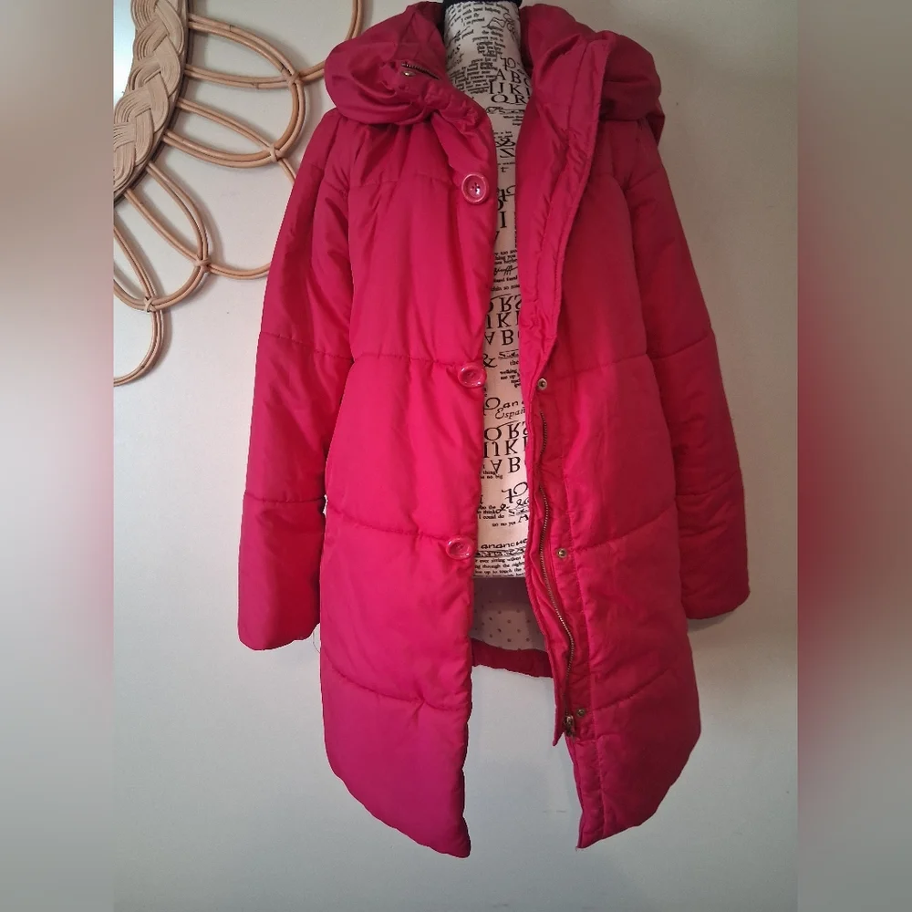 Kate Spade New York Hot Pink Girl's Sweetheart Pink Puffer Size 164/14Y XL - Picture 4 of 9
